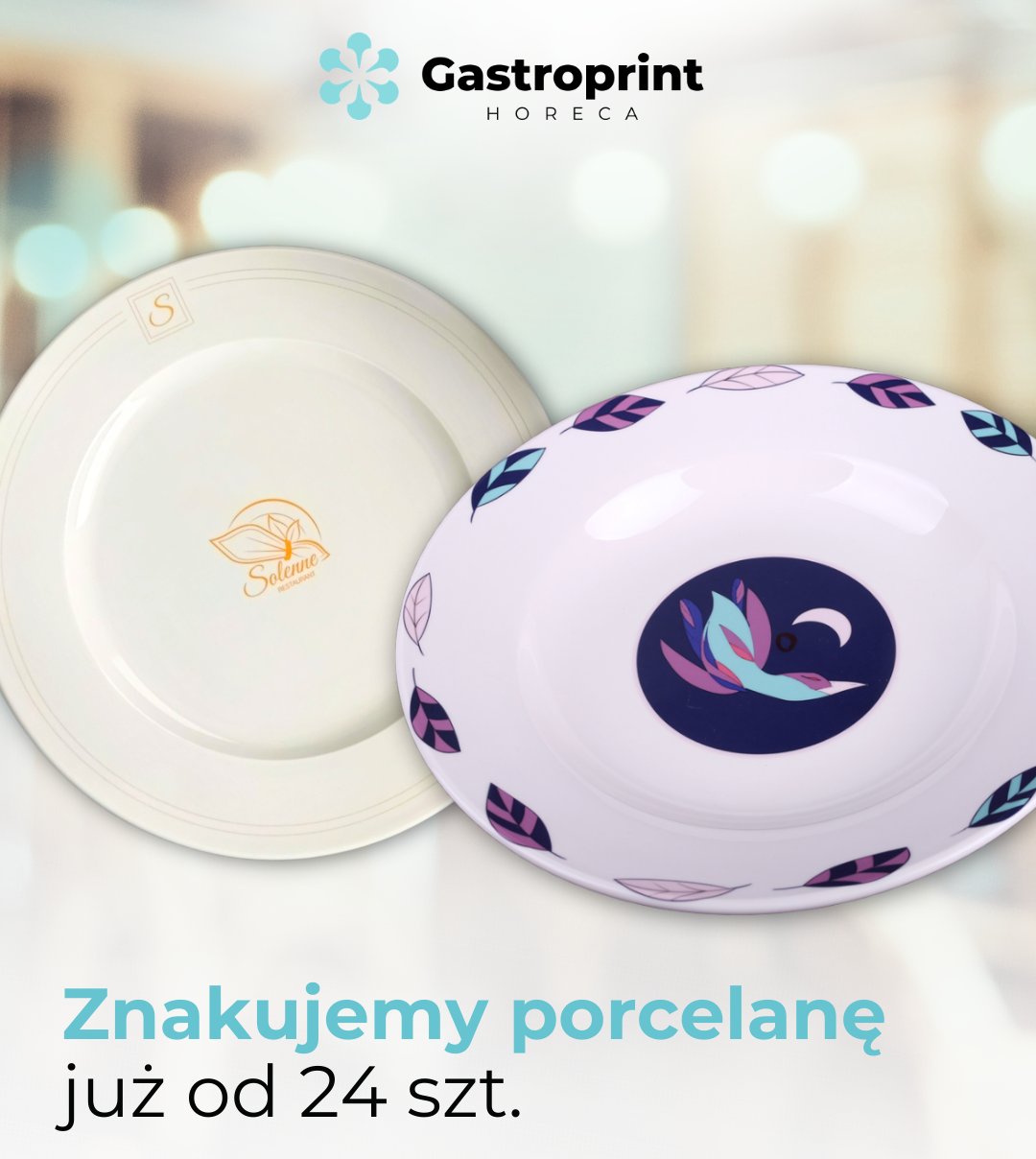 Talerze z nadrukiem 
